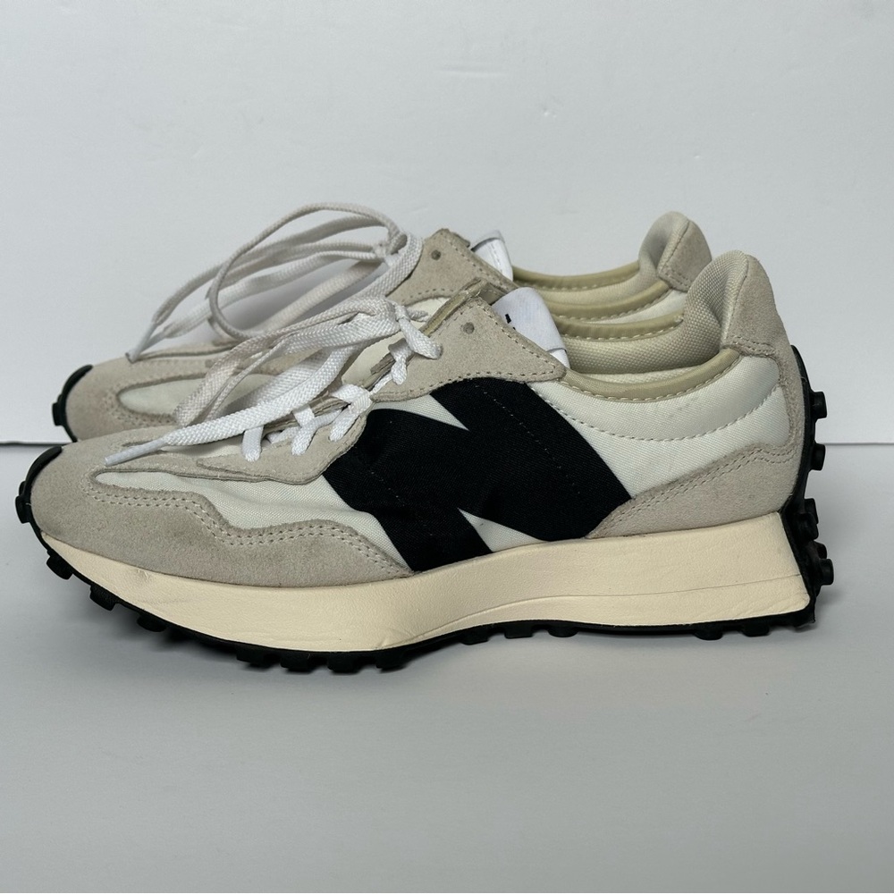 NEW BALANCE 327 WS327FE Sneakers - Sea Salt with White and Black - Picture 8 of 8